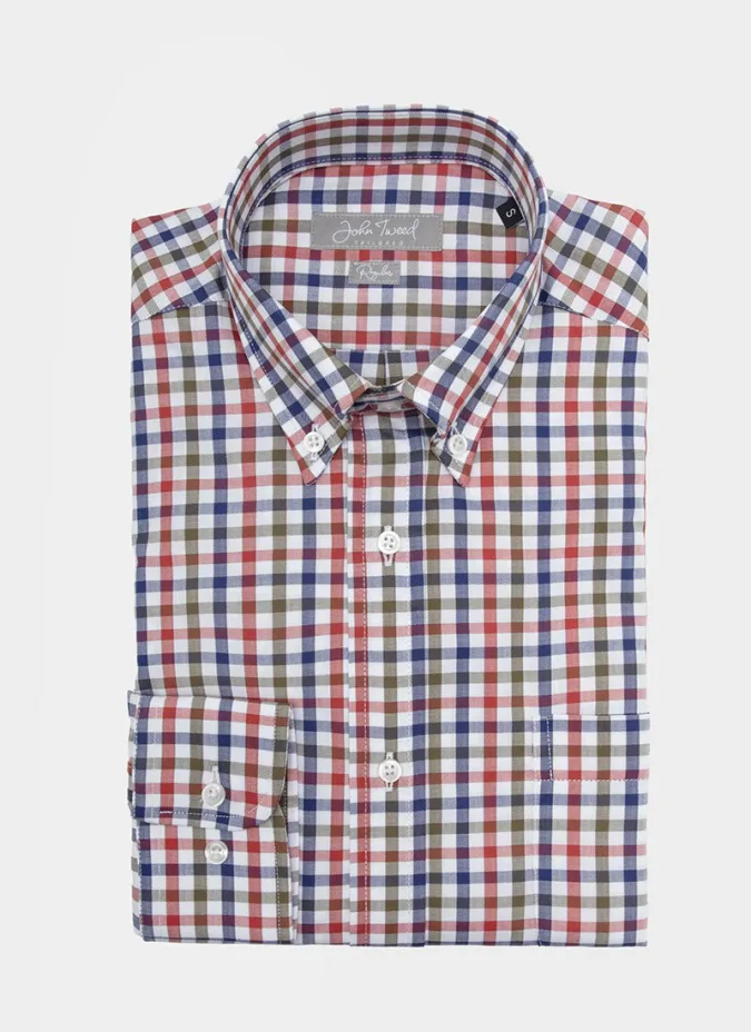 Camisa Sport a Cuadros Roja| JOHN TWEED