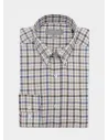 VAIELLA SHIRT IN BROWN AND BLUE | JOHN TWEED TAILORED