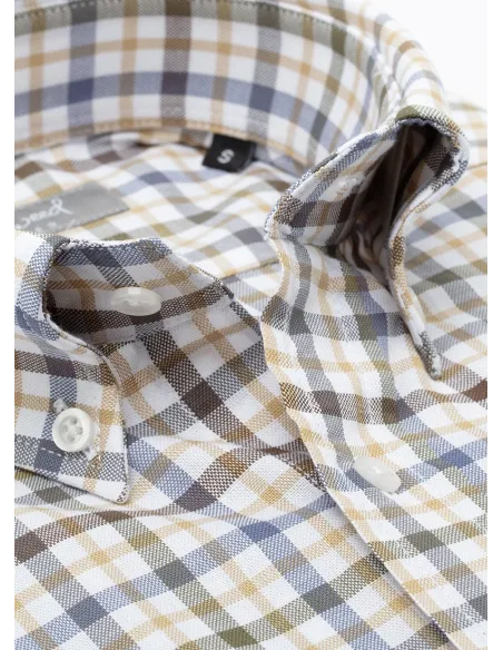 VAIELLA SHIRT IN BROWN AND BLUE | JOHN TWEED TAILORED