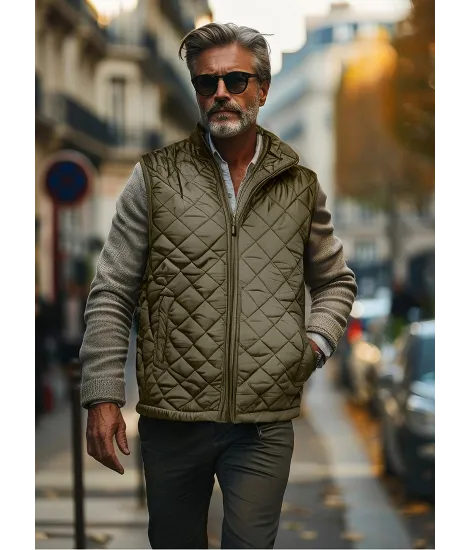 Green Quilted Vest| JOHN TWEED TAILORED