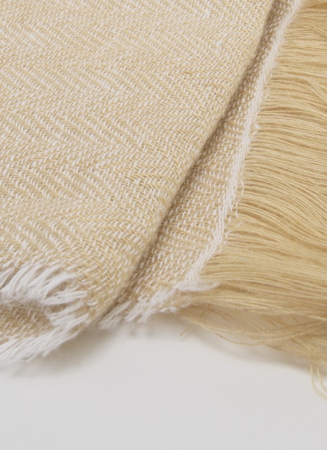 Bufanda de Lino Espiga Beige