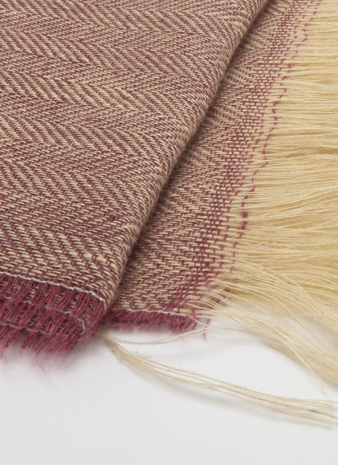 Burgundy Linen Scarf