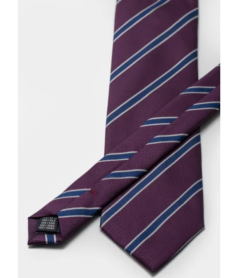 Corbata de Seda con Raya Burdeos| JOHN TWEED 2