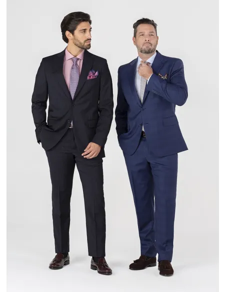 Diplomatic Stripe Blue Wool Suit| JOHN TWEED TAILORED