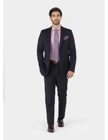 Diplomatic Stripe Blue Wool Suit| JOHN TWEED TAILORED