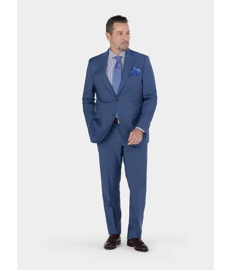 Plain Light Blue Wool Suit| JOHN TWEED TAILORED