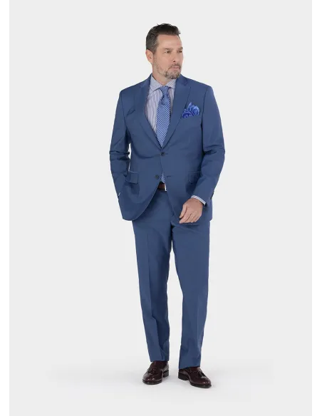 Plain Light Blue Wool Suit| JOHN TWEED TAILORED