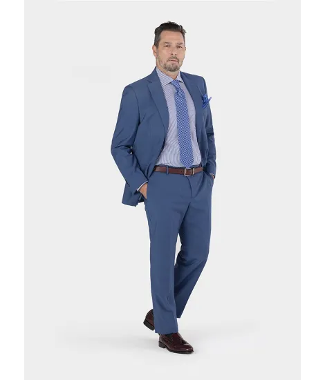 Plain Light Blue Wool Suit| JOHN TWEED TAILORED 2