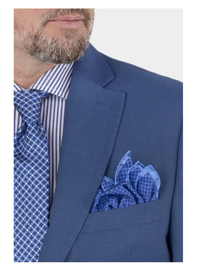 Plain Light Blue Wool Suit| JOHN TWEED TAILORED