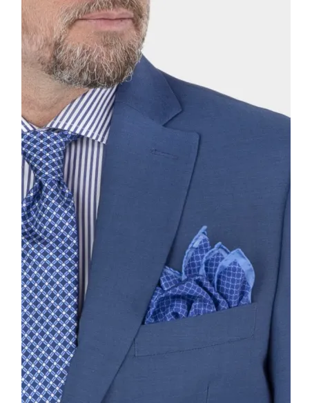 Plain Light Blue Wool Suit| JOHN TWEED TAILORED