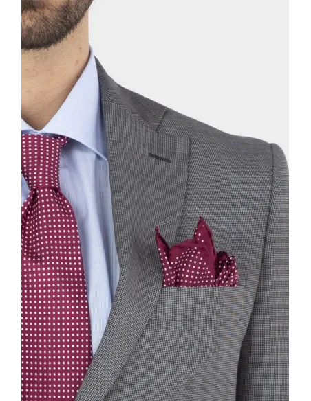 Grey Pied Poule Wool Suit| JOHN TWEED TAILORED