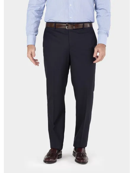 Navy Blue Wool Trousers| JOHN TWEED TAILORED