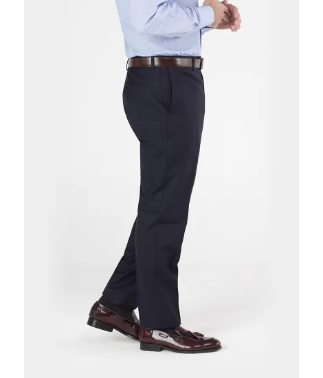 Navy Blue Wool Trousers| JOHN TWEED TAILORED 2