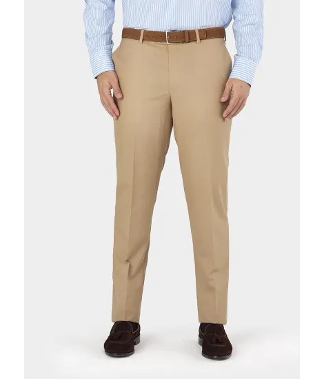 Calça de Lã Camel| JOHN TWEED TAILORED
