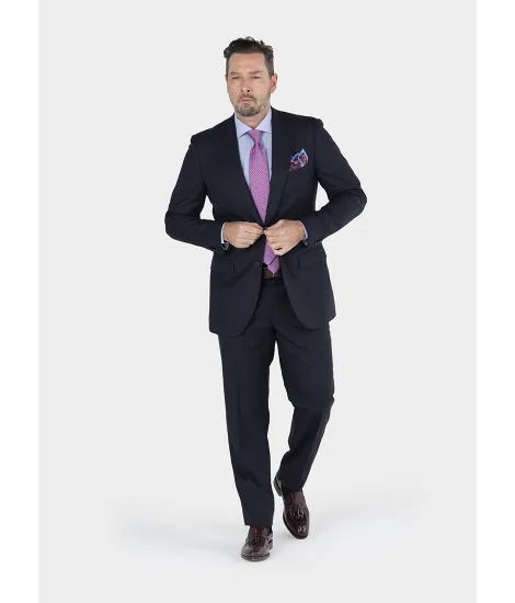 BLUE WOOL SUIT | JOHN TWEED TAILORED