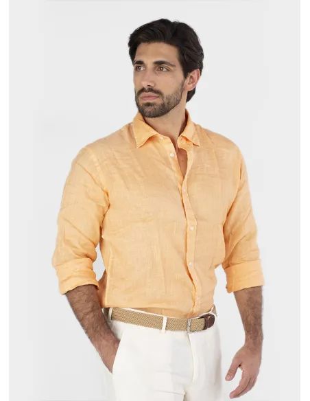 Camisa Linho Coral | JOHN TWEED TAILORED