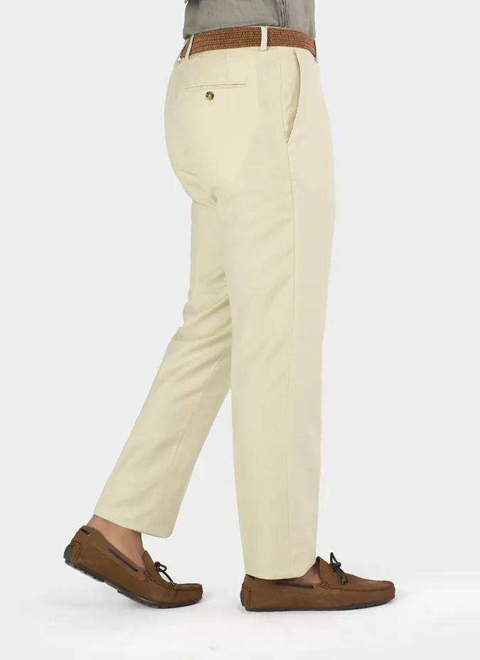 BEIGE LINEN PANTS | JOHN TWEED TAILORED
