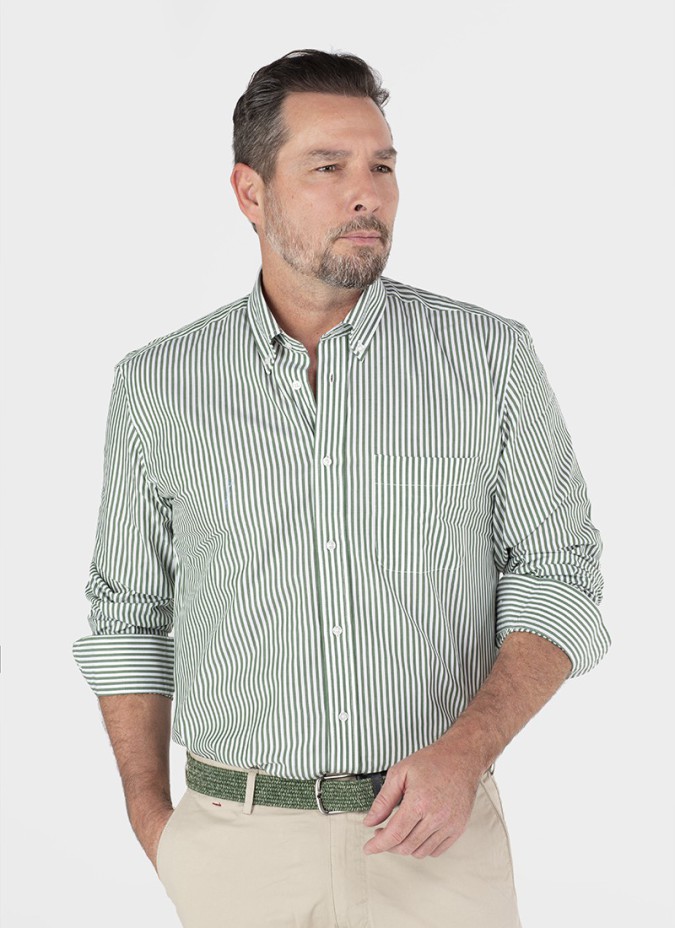 Camisa Sport Risca Verde