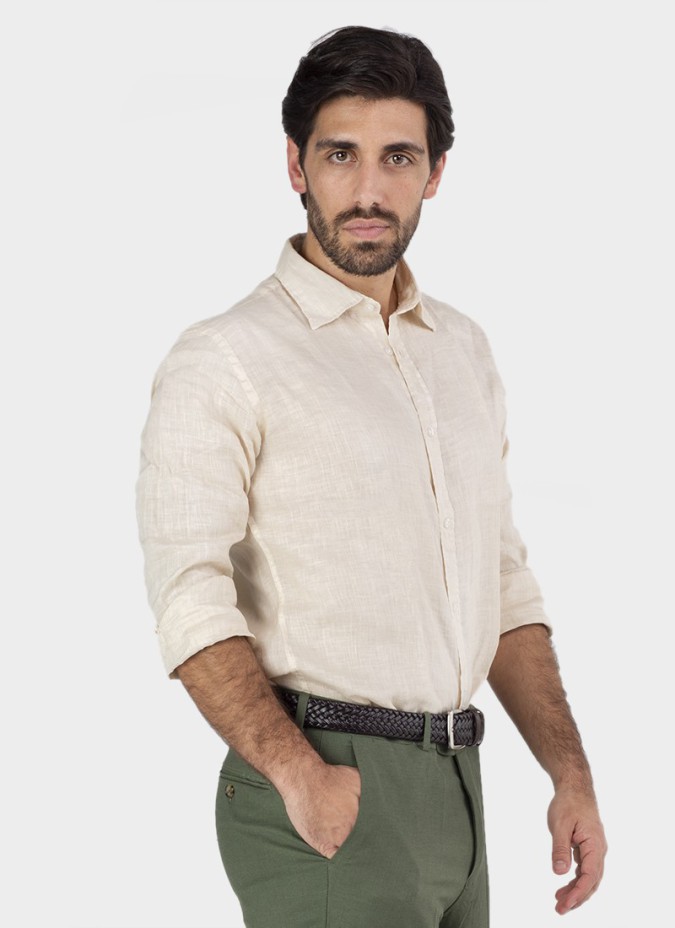 Camisa de Linho Bege