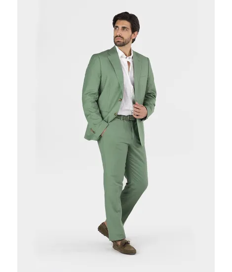 GREEN LINEN BLAZER | JOHN TWEED TAILORED 2