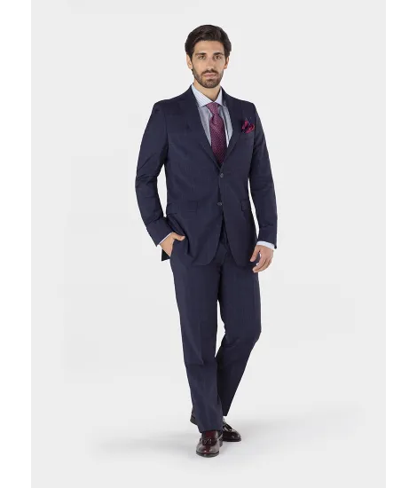 Blue Checked Wool Suit| JOHN TWEED TAILORED