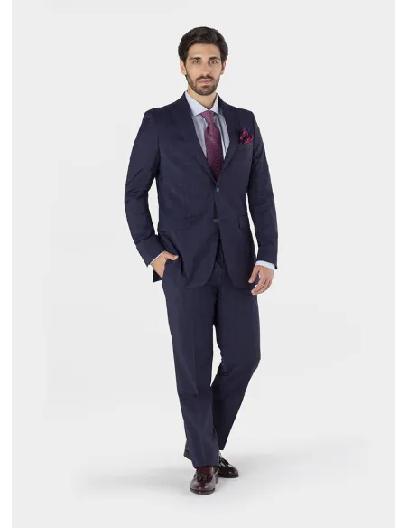 Blue Checked Wool Suit| JOHN TWEED TAILORED