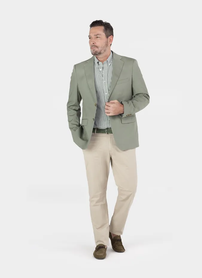 BLUE HERRINGBONE BLAZER| JOHN TWEED TAILORED