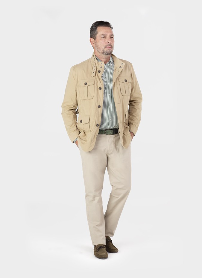 Parka Algodão Safari Bege