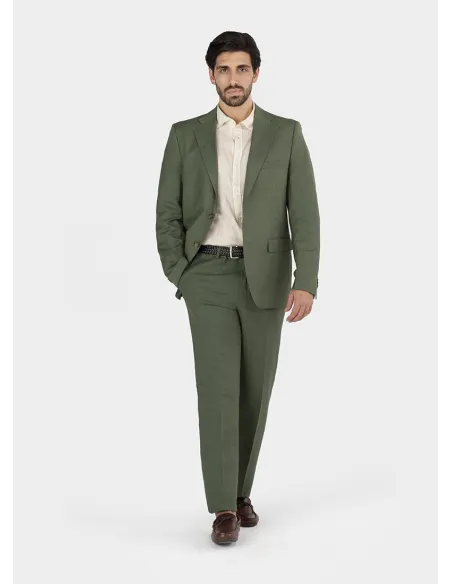 Dark Green Linen Blazer