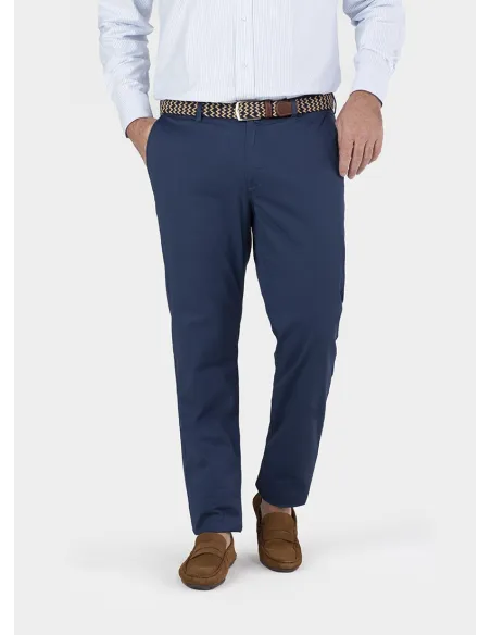 Pantalón Chino Azul | Pantalones Elegantes | JOHN TWEED