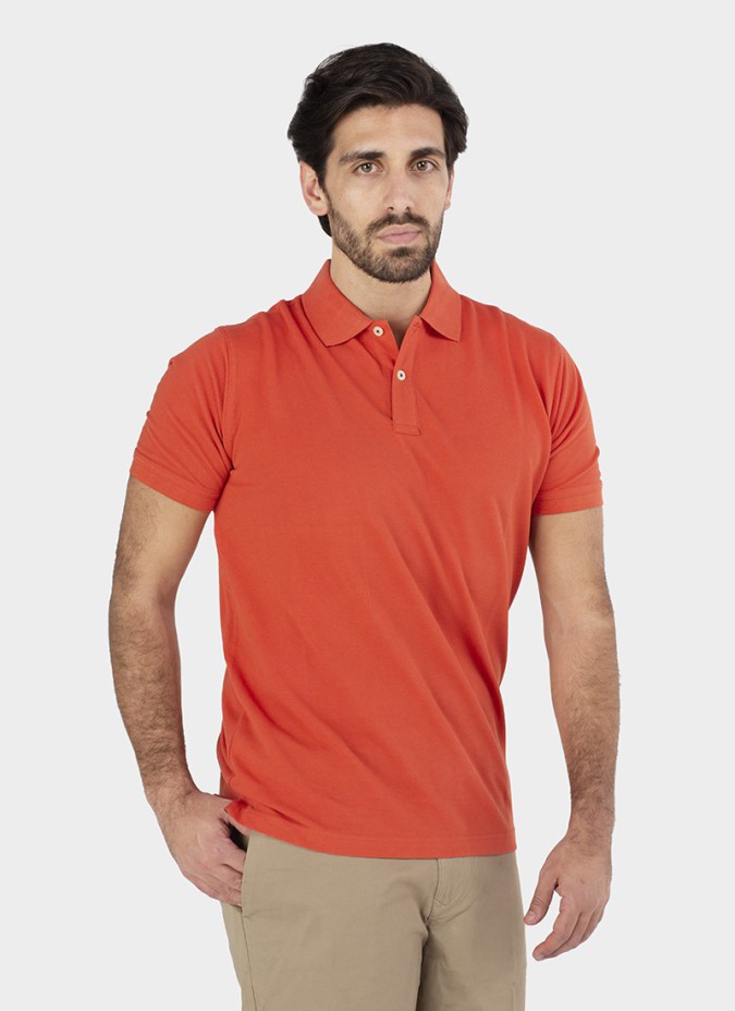 Polo Piqué Laranja