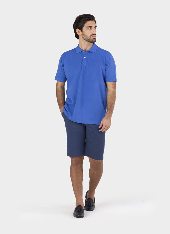 Polo Piqué Azul Indigo