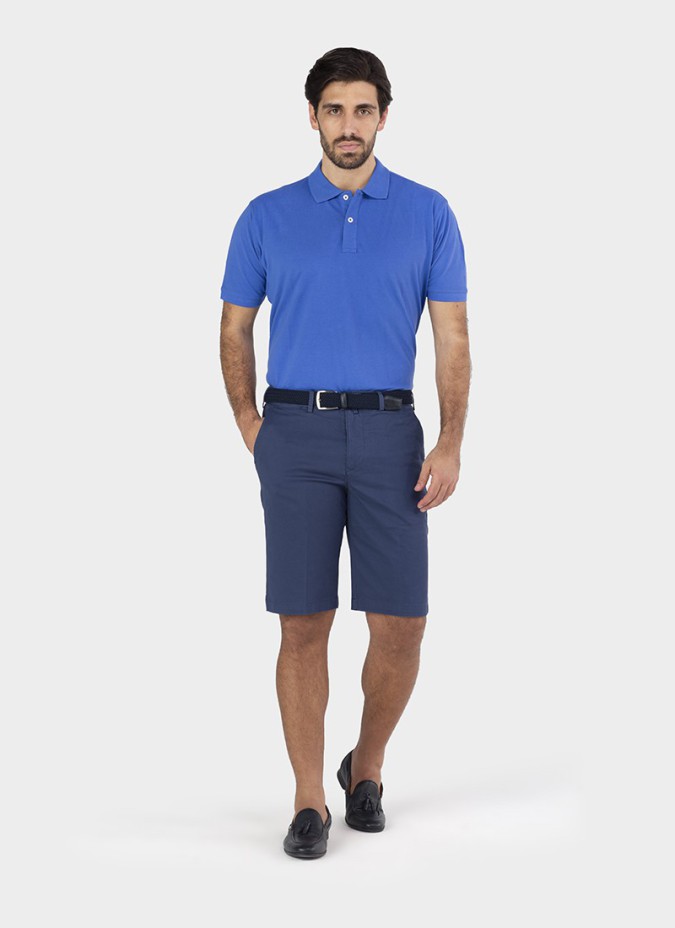 Bermuda de Algodão Azul Indigo