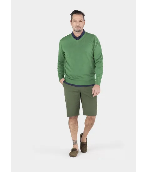 GREEN COTTON KNIT | JOHN TWEED TAILORED