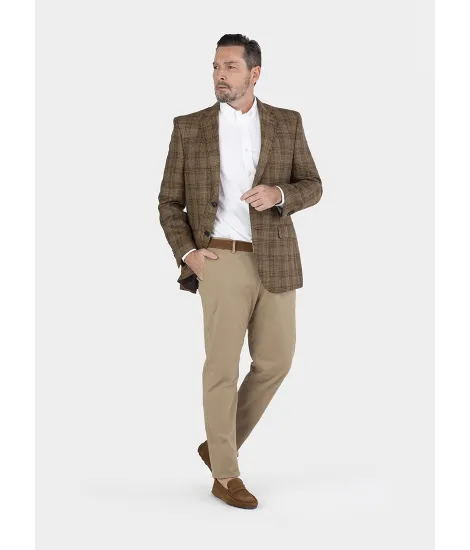 CAMEL PIED POULE BLAZER | JOHN TWEED TAILORED 2
