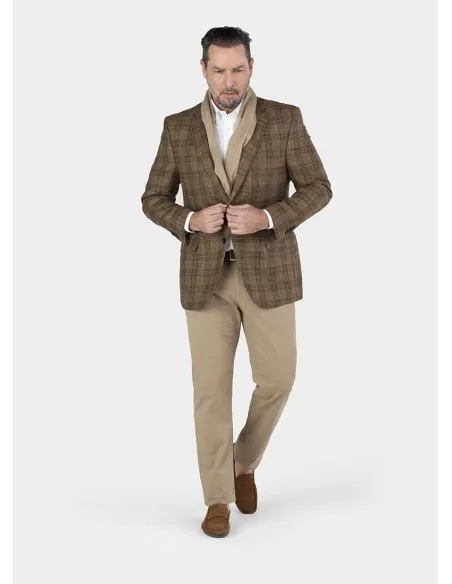 Blazer Pied Poule Camel | JOHN TWEED TAILORED