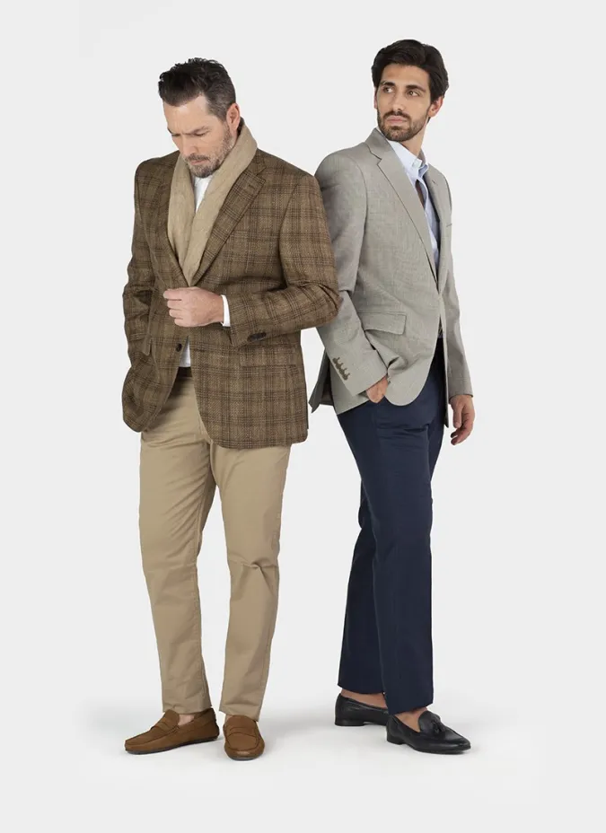 CAMEL PIED POULE BLAZER | JOHN TWEED TAILORED