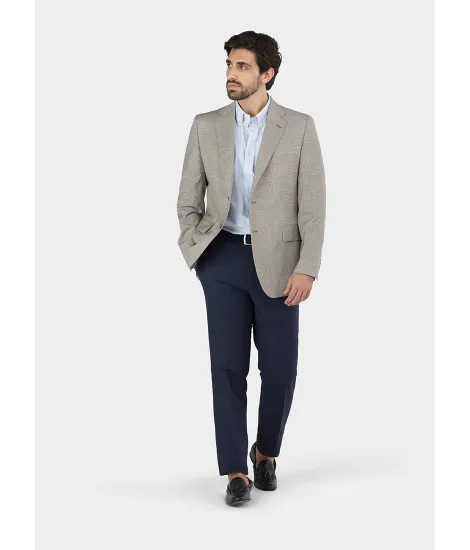 CAMEL PIED POULE BLAZER | JOHN TWEED TAILORED 2