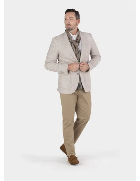 BLUE HERRINGBONE BLAZER| JOHN TWEED TAILORED
