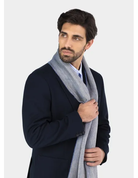 BLUE HERRINGBONE BLAZER| JOHN TWEED TAILORED