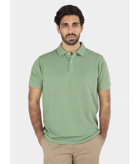 Polo Piqué Verde Claro| JOHN TWEED