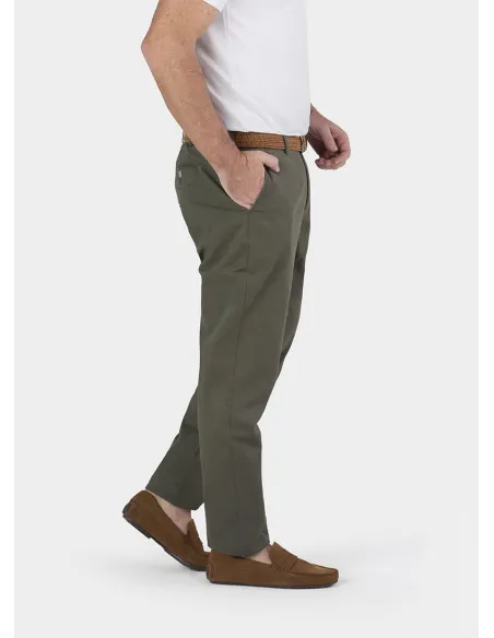 GREEN COTTON PANTS | JOHN TWEED TAILORED