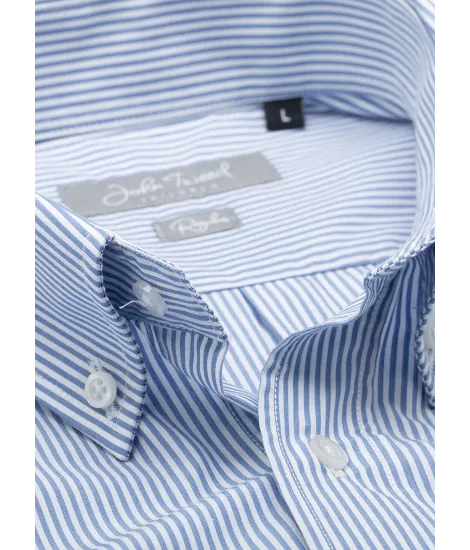 Camisa Sport con Raya Azul| JOHN TWEED 2