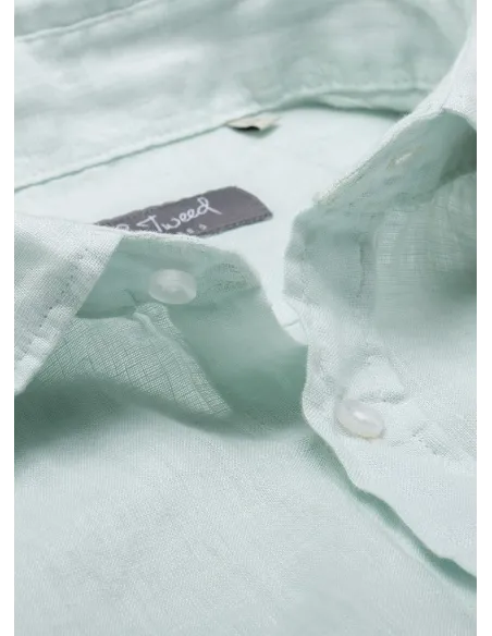 Camisa Linho Verde Claro| John Tweed Tailored