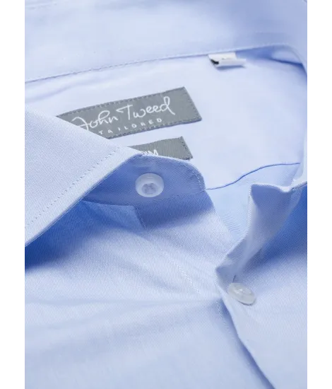 Classic Blue Shirt with Double Cuff