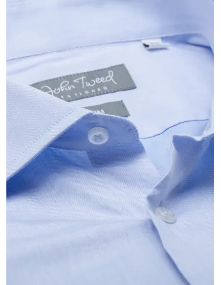 Classic Blue Shirt with Single Cuff