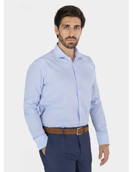 Camisa Clássica Xadrez Azul