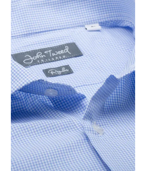 Camisa Clásica de Cuadros Azul 2