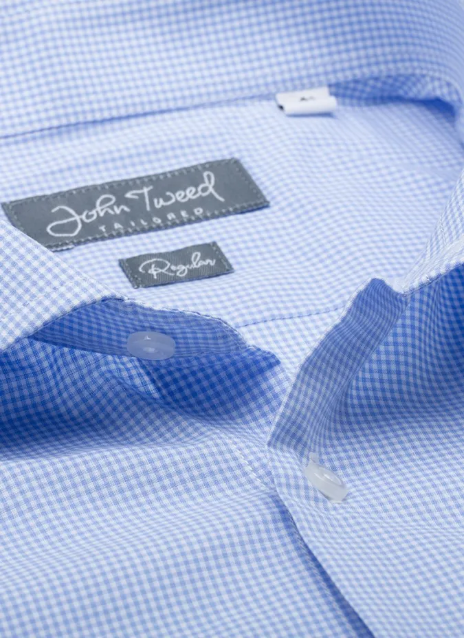 Camisa Clásica de Cuadros Azul