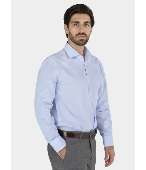 Classic Light Blue Pinstripe Shirt